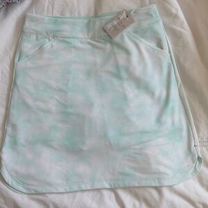 Peter Millar Womens Golf Skort Dye Print XS Blue Green Polyester